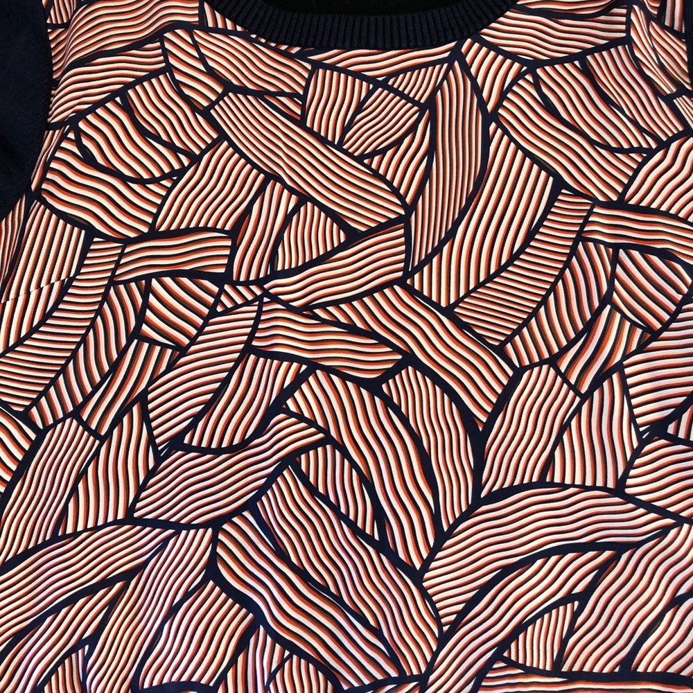 New $300 Dvf Orla Wool Silk Print Orla Sweater S View 6
